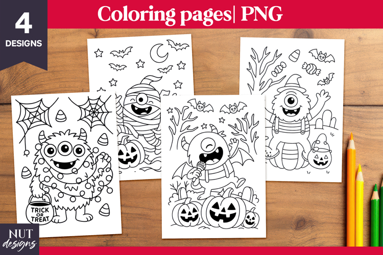 Halloween coloring pages Monster color page printable
