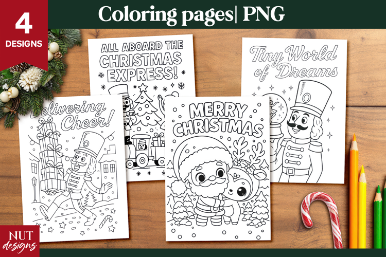 Merry Christmas Coloring Pages for Kids printable acrivity