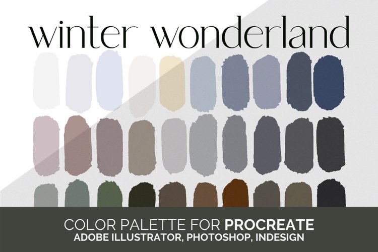 Winter Wonderland Color Palette for Procreate and Adobe (1618701 ...