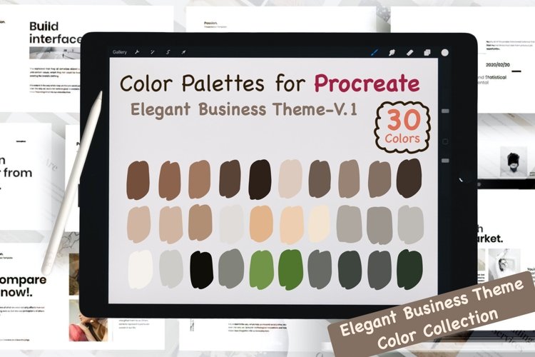 Procreate Color Palettes-Elegant biz V.1