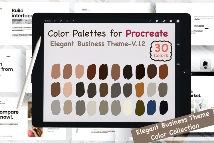 Procreate Color Palettes-Elegant biz V.12