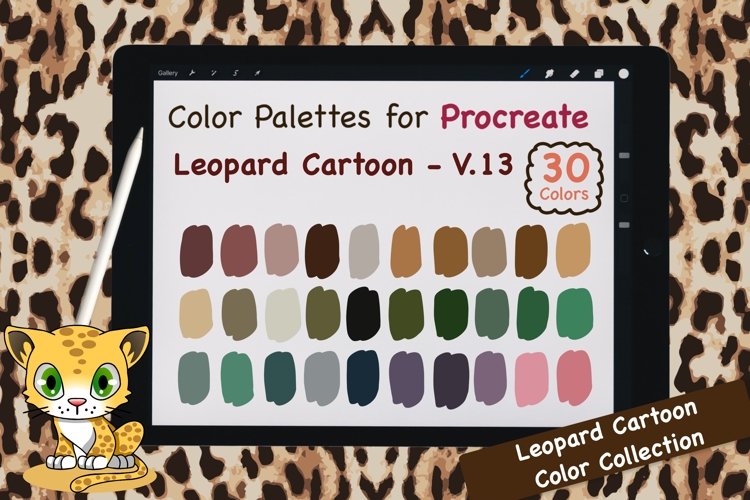 Procreate Color Palette-Leopard Cartoon V.13