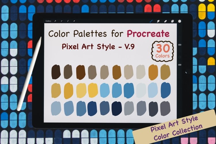 Procreate Color Palette - Pixel Art Colors V.9 example image 1