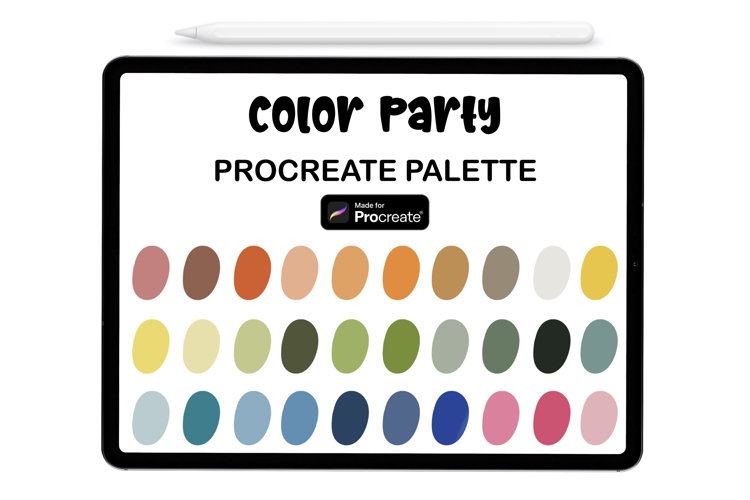 Color Party Procreate Palette - Procreate Color Palette
