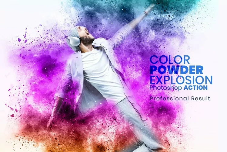 Color Powder Explosion Effect