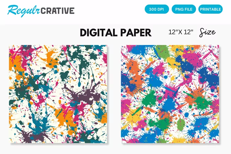 Color Splash Seamless Digital Paper