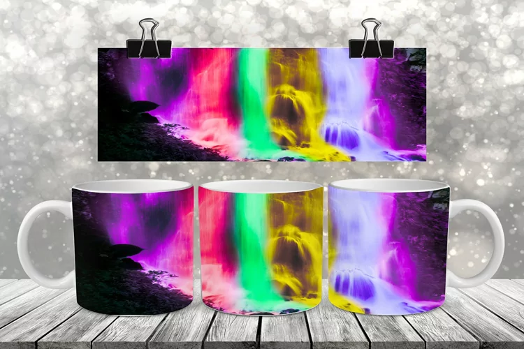 Color Waterfall - Coffee Mug Design - PNG Design