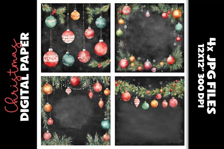 Christmas Paper Backgrounds Chalkboard
