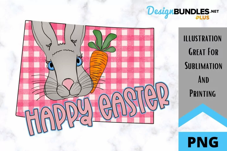 Sublimation Happy Easter State - Colorado - Rabbit