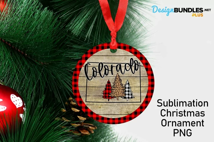 Colorado Christmas Ornament - Buffalo Plaid Christmas Tree