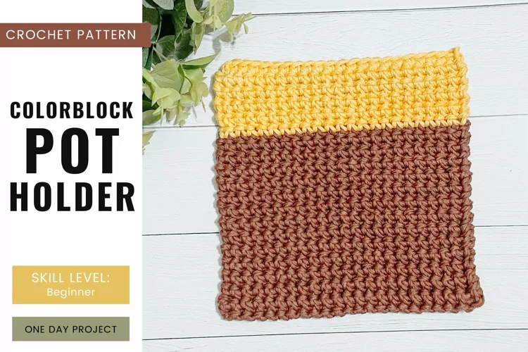 Colorblock Pot Holder Crochet Pattern