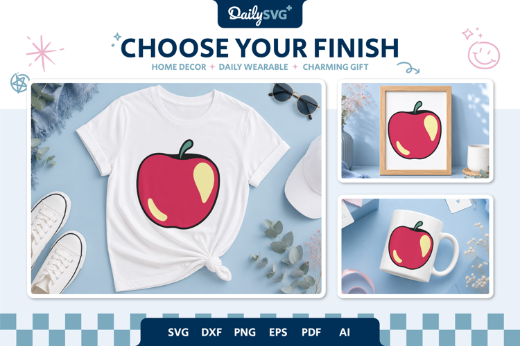 Apple Fruit SVG - Autumn Cut File