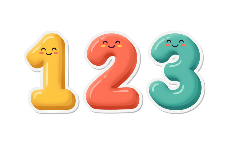 Colorful 1 2 3 Png| School Supplies Png