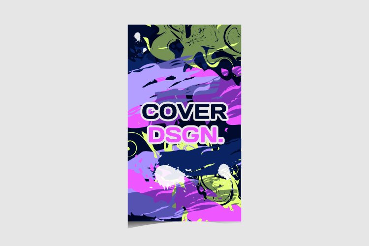 Colorful abstract cover template design vector example image 1
