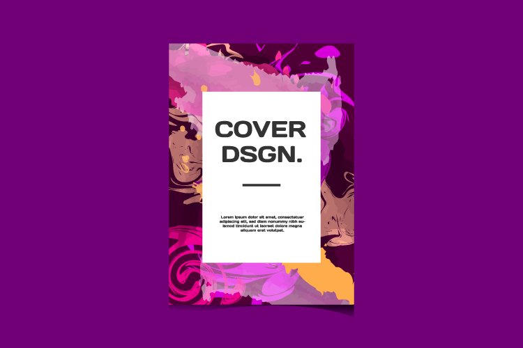 Colorful abstract modern cover poster design example image 1
