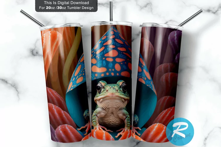 Colorful Baby Frog 20oz/30oz Skinny Tumbler