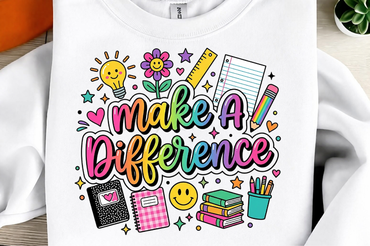 Colorful Back To School Sublimation Design
