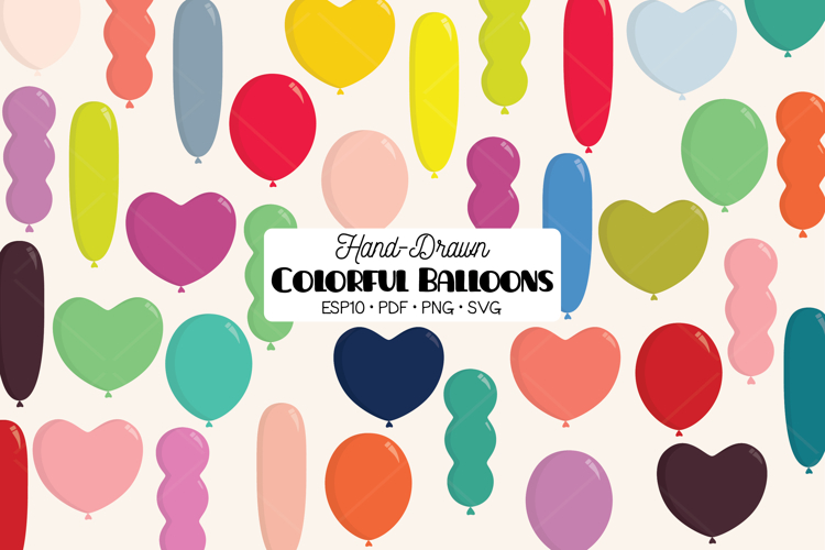 Colorful Balloons | Birthday Party Items | Heart Shape décor example image 1