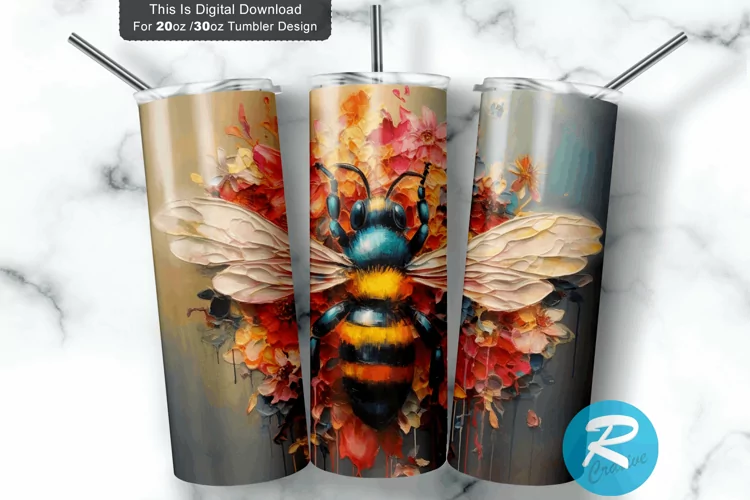 Colorful Bee 20oz/30oz Skinny Tumbler