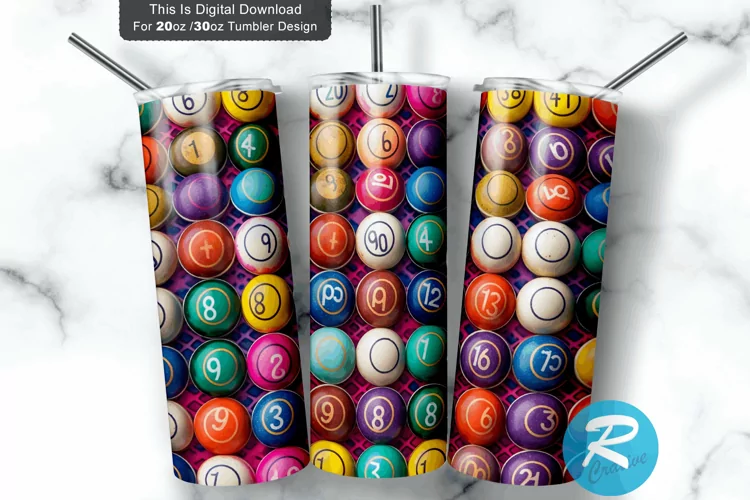 Colorful Bingo 20oz/30oz Skinny Tumbler
