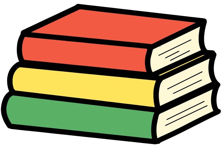 Colorful Book Stack example image 1