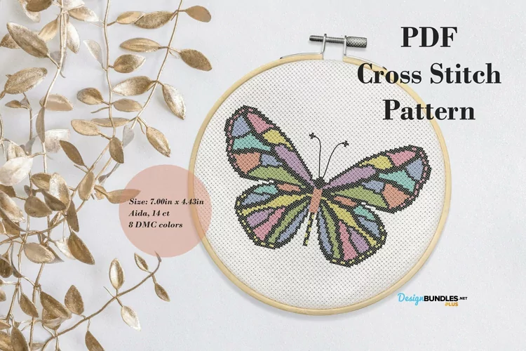 Nice Butterfly Cross Stitch Pattern - Digital Download PDF