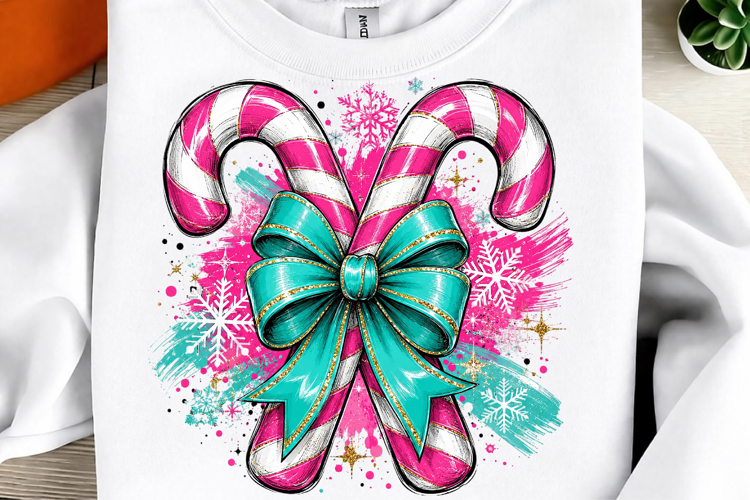 Colorful Candy cane Coquette png