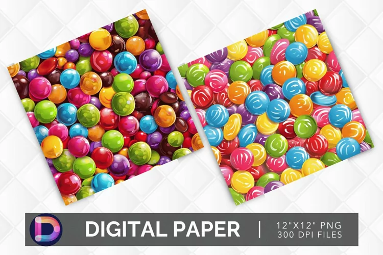 Colorful Candy Seamless Digital Paper