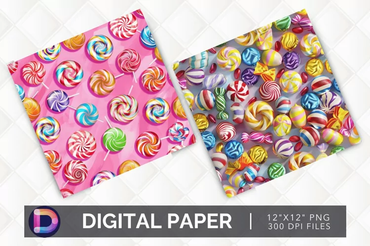 Colorful Candy Seamless Digital Paper