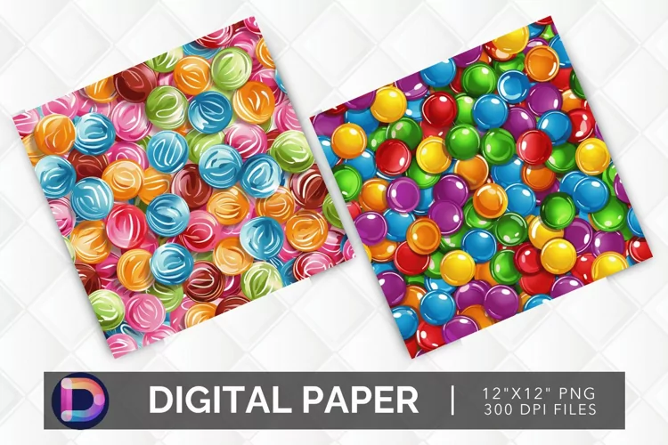 Colorful Candy Seamless Digital Paper
