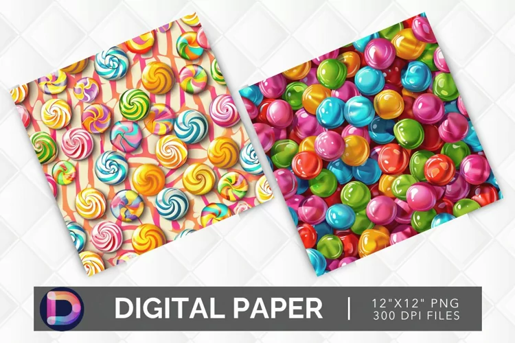 Colorful Candy Seamless Digital Paper