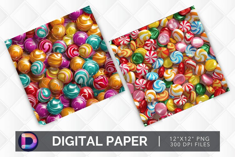 Colorful Candy Seamless Digital Paper