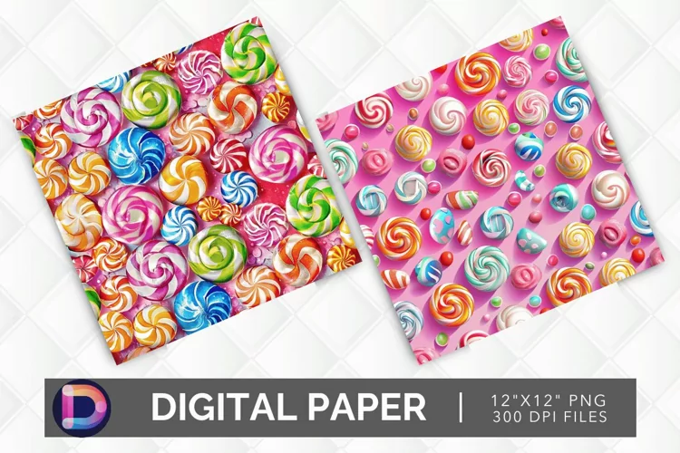 Colorful Candy Seamless Digital Paper