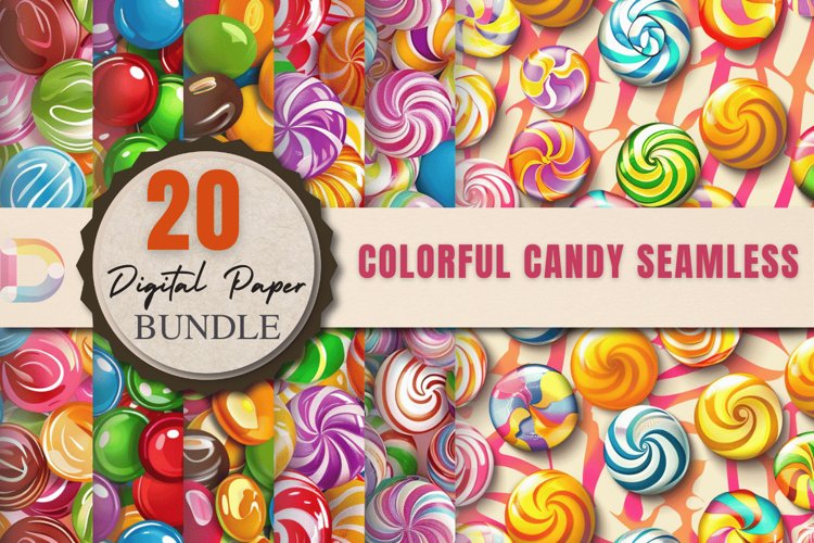 Colorful Candy Seamless Digital Paper Bundle