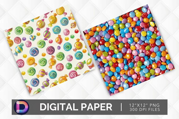 Colorful Candy Seamless Digital Paper