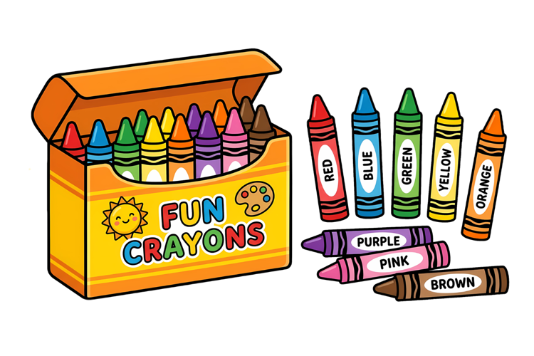 Colorful Caryons Png| School Supplies Png