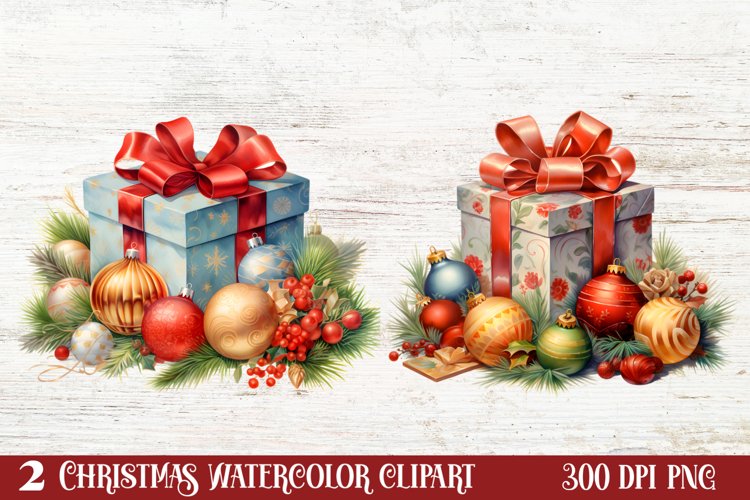 Colorful Christmas Collection Clipart Bundle Colorful Christ