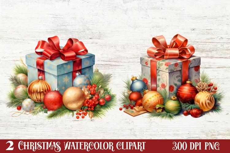 Colorful Christmas Collection Clipart Sublimation