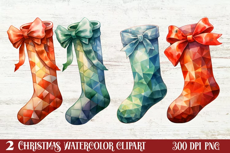 Colorful Christmas Collection Clipart Sublimation