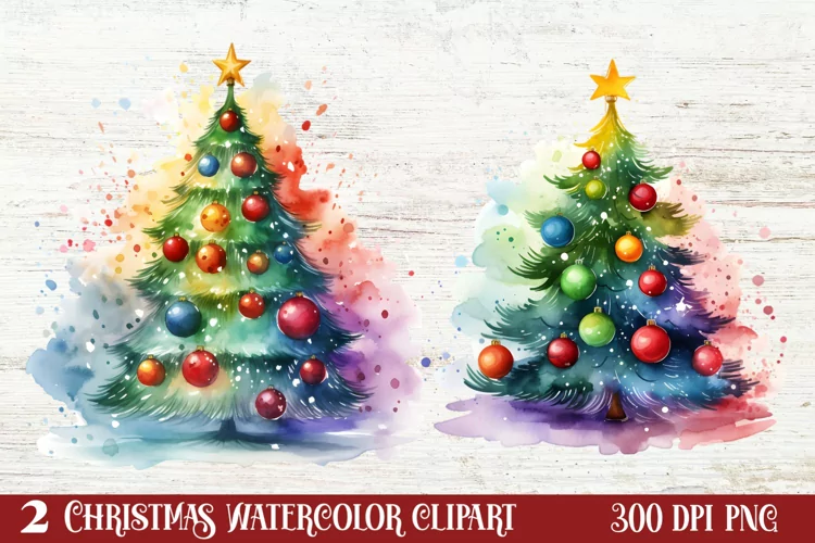Colorful Christmas Collection Clipart Sublimation