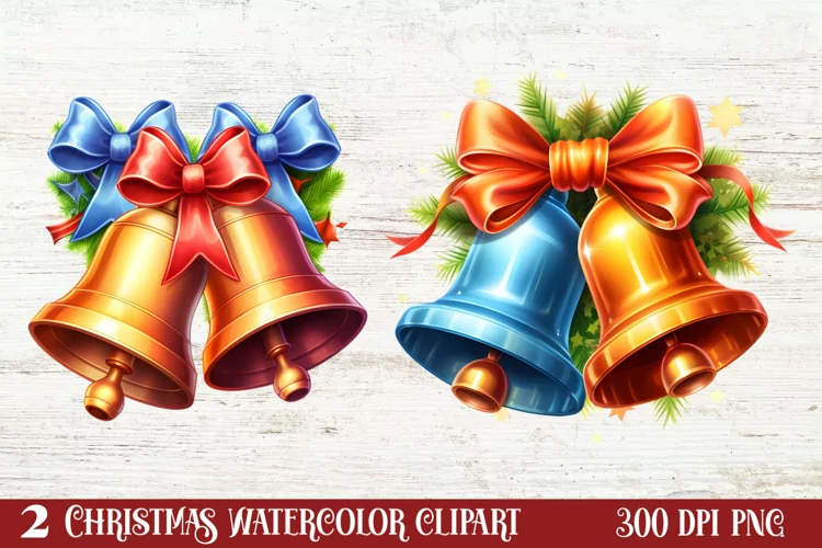 Colorful Christmas Collection Clipart Sublimation