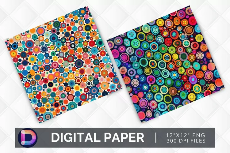 Colorful Circle Digital Paper