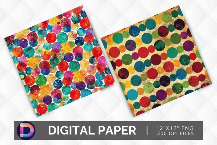 Colorful Circle Digital Paper