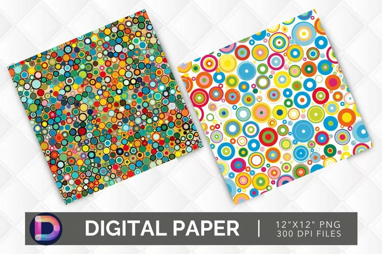 Colorful Circle Digital Paper