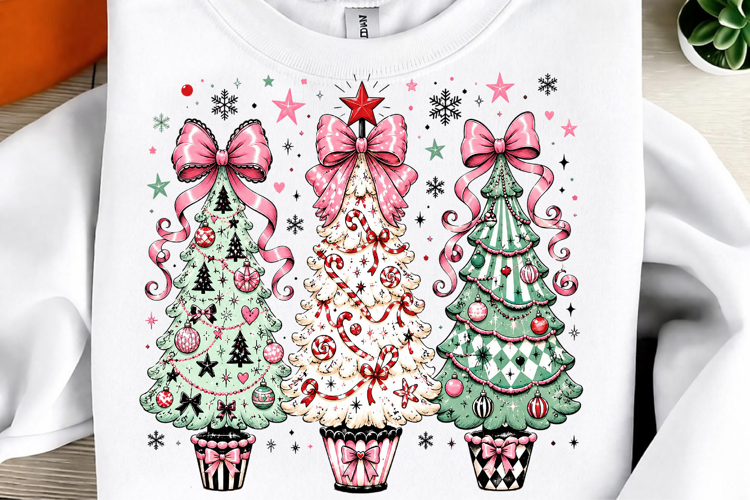 Colorful Coquette Christmas Tree Png
