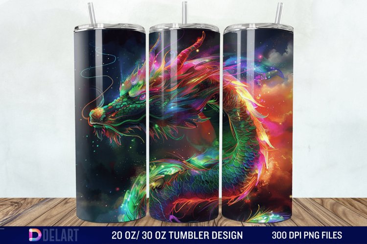 3D Tranquil Desert Oasis Stained Glass Tumbler Wrap