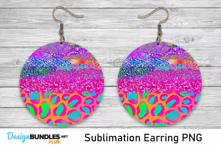 Sublimation Pink Leopard Earrings - Sublimation Earring
