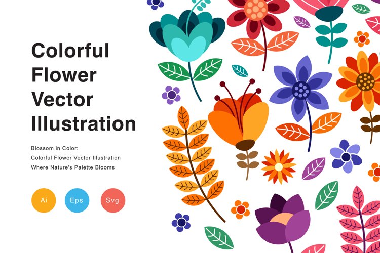 Colorful Flower Vector Illustration