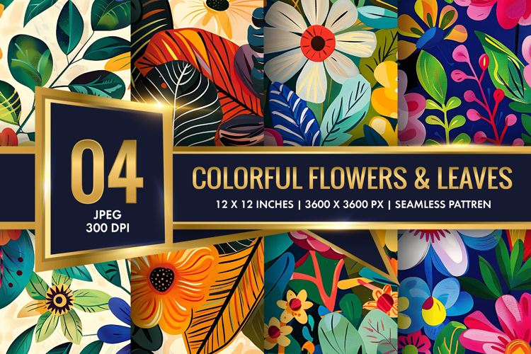 Vibrant Floral Scene Colorful Flowers and Lush Leaves DP
