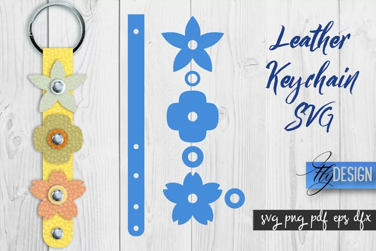 Leather Keychain SVG Design | Keychaine Design | SVG File